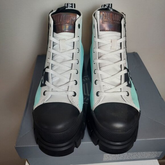 Custom Palladium "Spiraling Revolt Hi" sneakers. - Picture 3 of 6